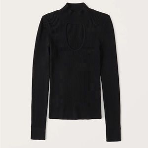 Abercrombie & Fitch Keyhole Mock Neck Knit top